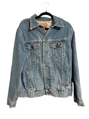 Vintage Gap Blue Jeans Men’s Denim Jacket Large 100% Cotton Trucker Jacket